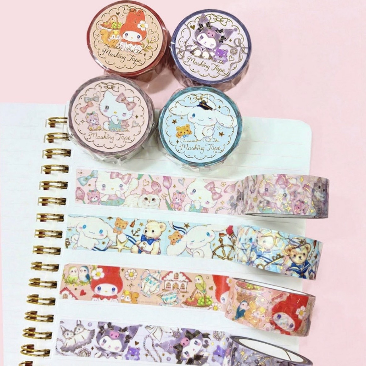 【訂貨】Sanrio x Miki Takei 4th Collection 文具系列 - 紙膠帶 Masking Tape