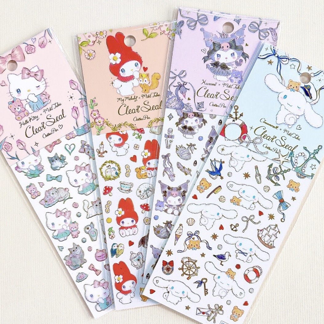 【訂貨】Sanrio x Miki Takei 4th Collection 文具系列 - 貼紙