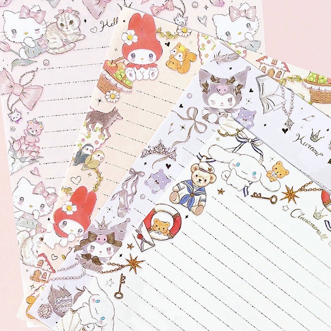 【訂貨】Sanrio x Miki Takei 4th Collection 文具系列 - 信紙套裝