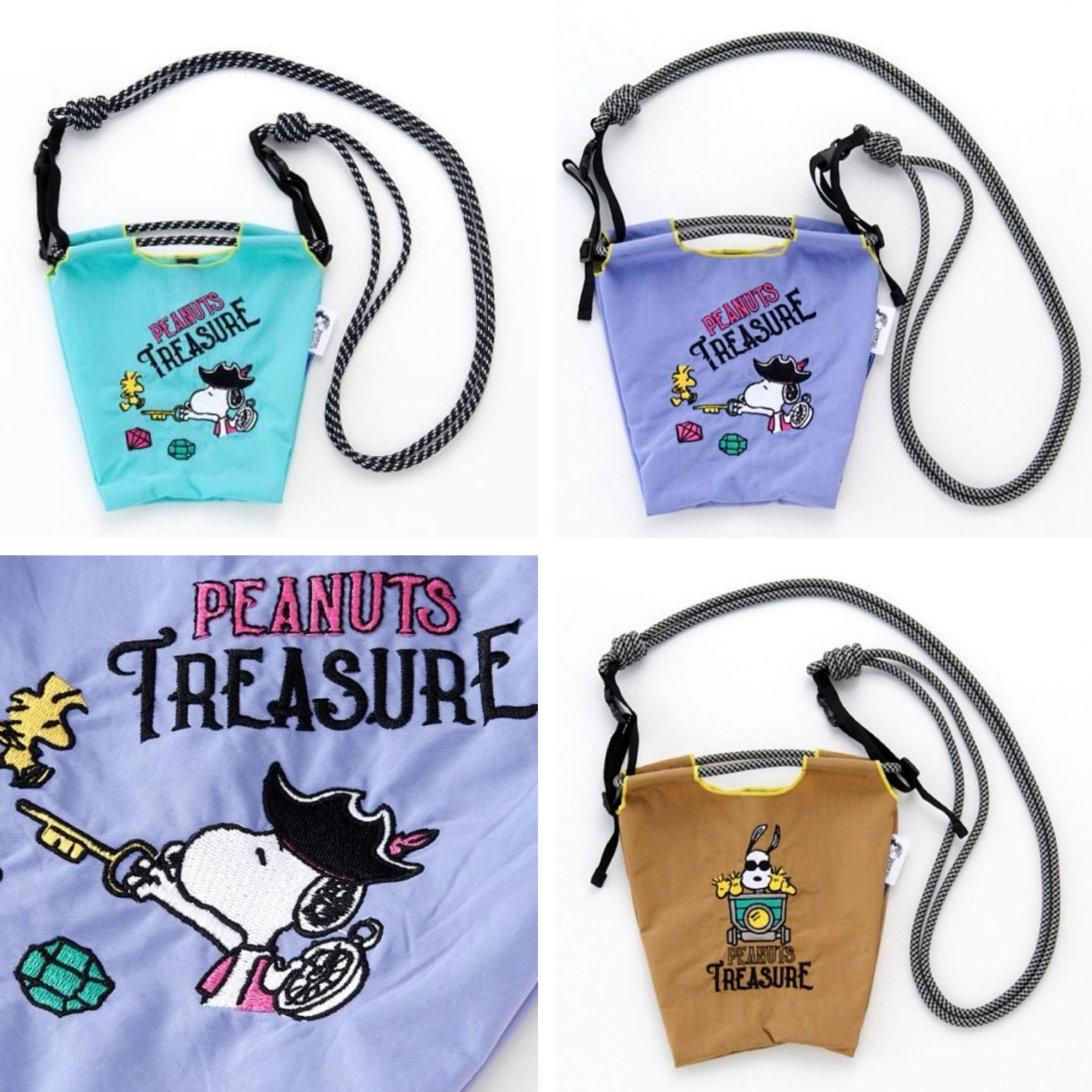【訂貨】Umeda Snoopy Fest. 阪急展 - Ball & Chain 刺繡斜揹袋（S）