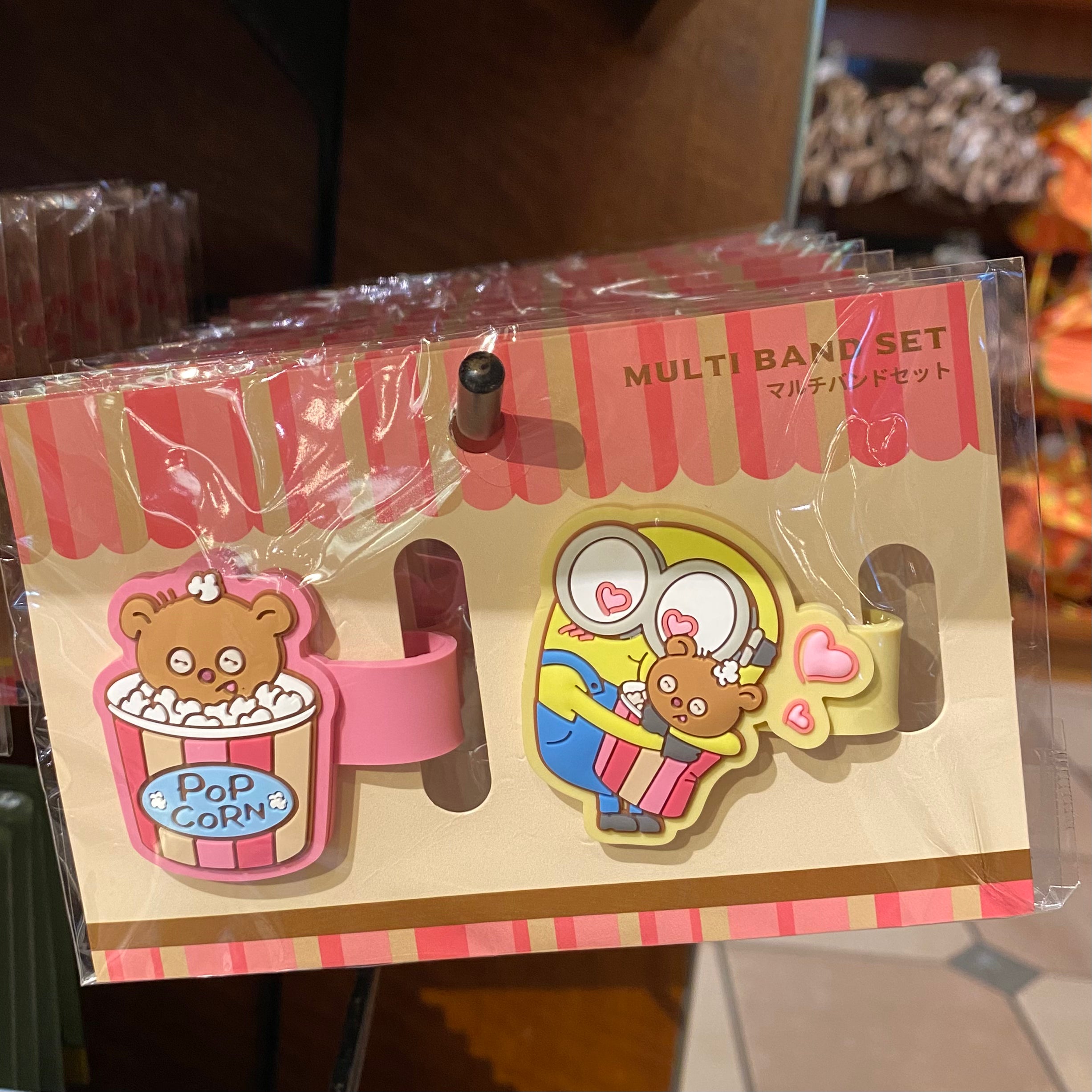 【訂貨】USJ Minions Bob & Tim 爆谷系列文具 - Clip Set /  Multi Band Set