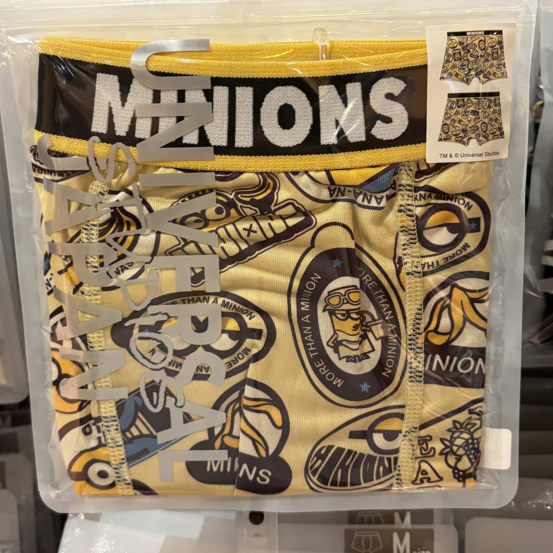 USJ Minions Men's Boxer Briefs - Badge Pattern