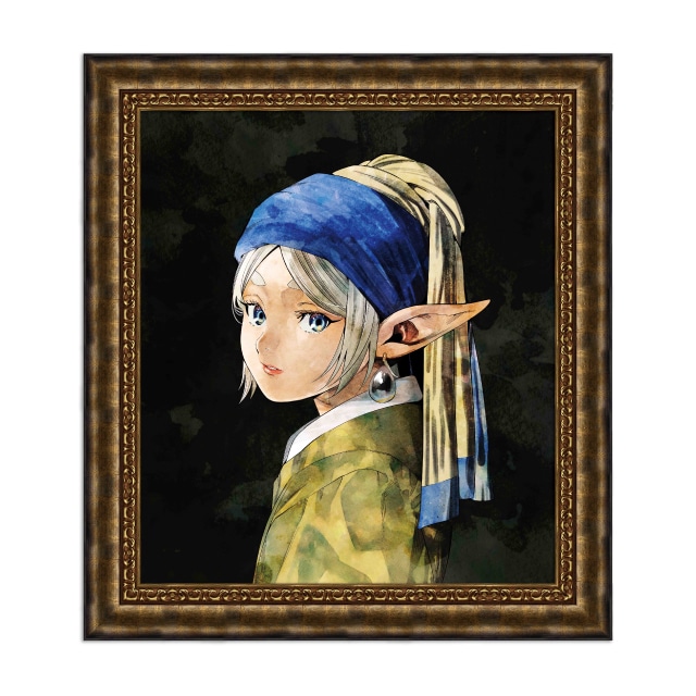 【預訂｜1月】葬送的芙莉蓮 x Vermeer 戴珍珠耳環的少女 - 複製原畫（芙莉蓮）
