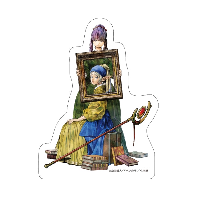 【預訂｜1月】葬送的芙莉蓮 x Vermeer 戴珍珠耳環的少女 - 貼紙