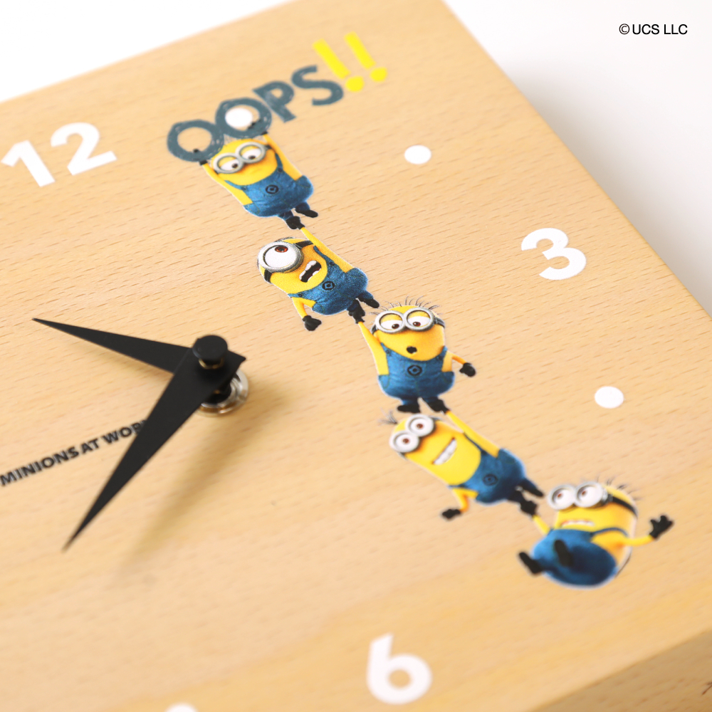 【訂貨】Minions 迷你兵團 小小兵 日本製 木製 2-way 掛牆坐檯時鐘