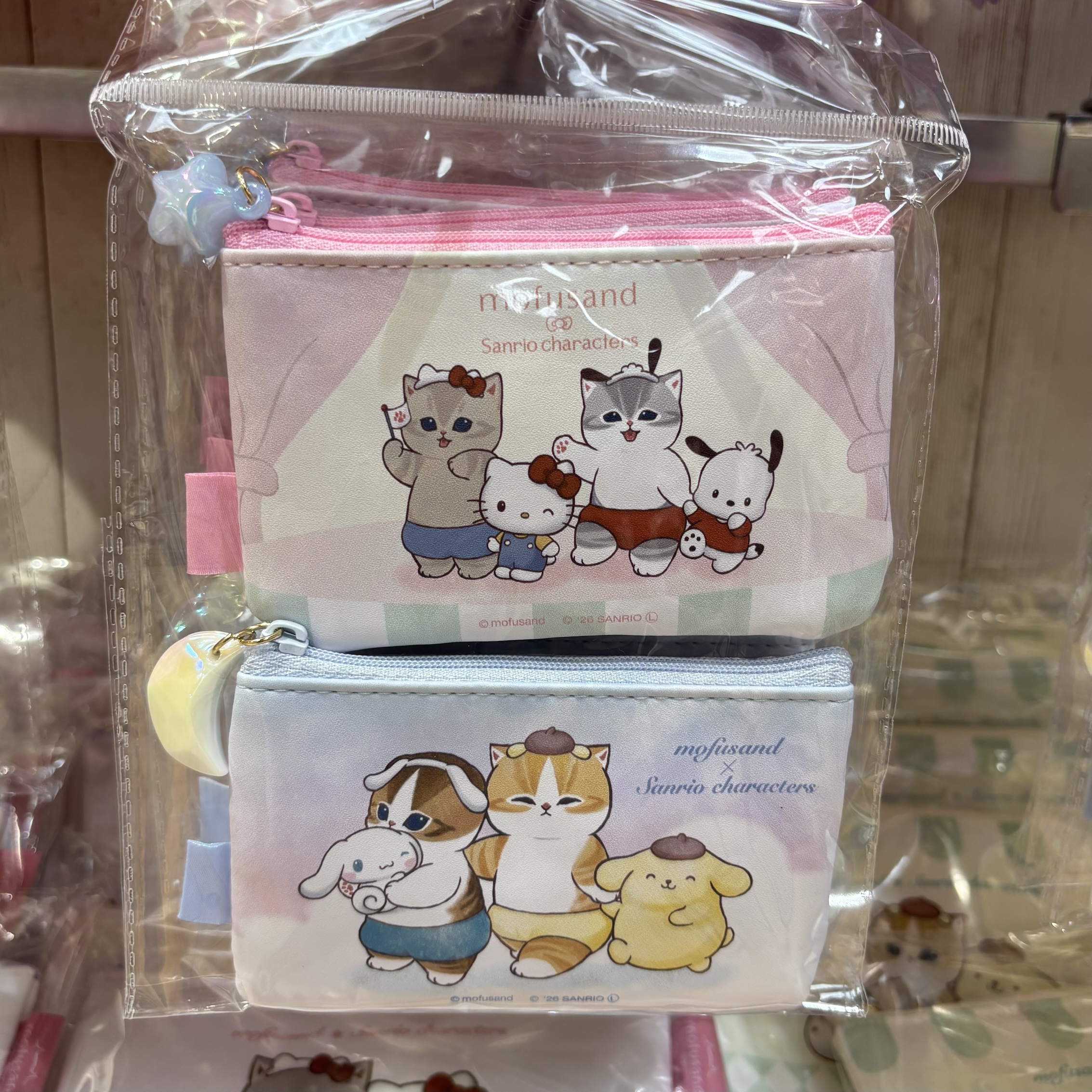 【預訂｜5月】Mofusand x Sanrio 聯乘系列 第三彈 - 小收納包套裝 2pcs set