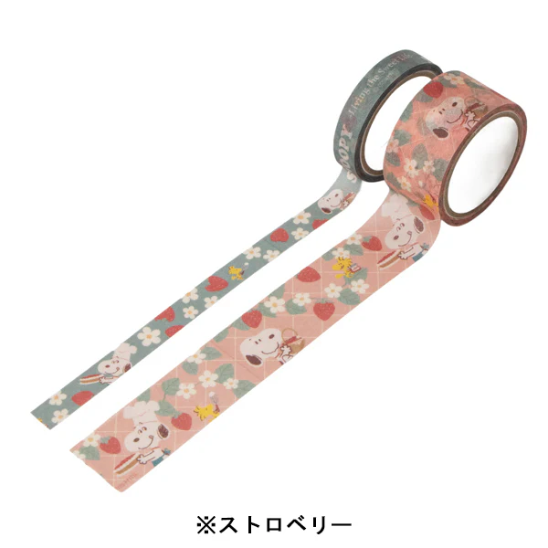 【訂貨】Peanuts Snoopy Love & Sweets Series 文具系列 - 紙膠帶 兩卷
