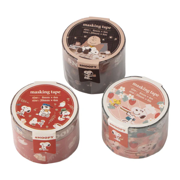 【訂貨】Peanuts Snoopy Love & Sweets Series 文具系列 - 紙膠帶 兩卷
