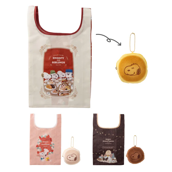 【訂貨】Peanuts Snoopy Love & Sweets Series  - 環保袋 連收納包