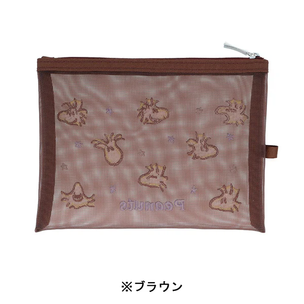 【訂貨】WOODSTOCK＆SNOOPY 第三彈 - 刺繡網面收納袋 化妝袋