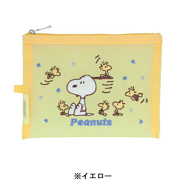 【訂貨】WOODSTOCK＆SNOOPY 第三彈 - 刺繡網面收納袋 化妝袋