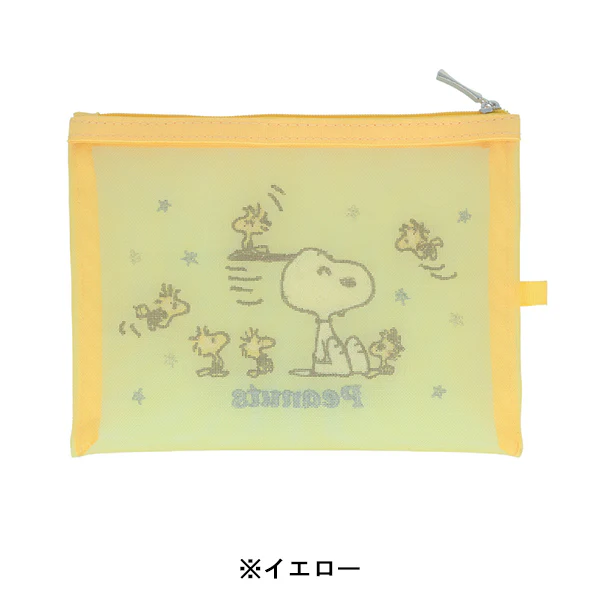 【訂貨】WOODSTOCK＆SNOOPY 第三彈 - 刺繡網面收納袋 化妝袋