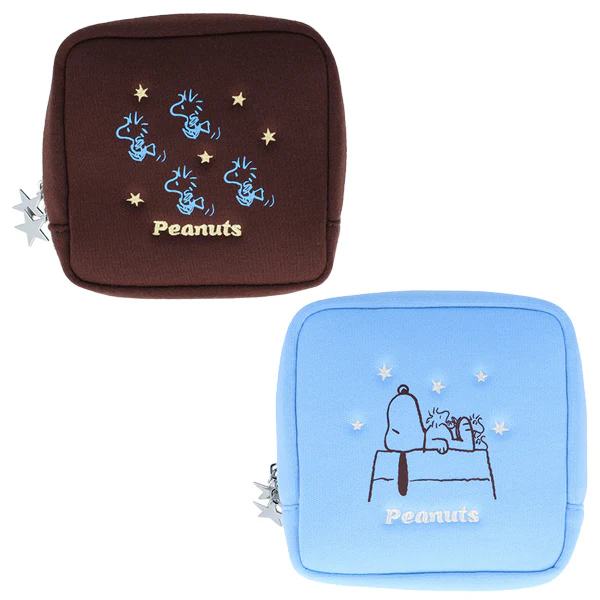 【訂貨】WOODSTOCK＆SNOOPY 第三彈 - 方形收納袋 化妝袋