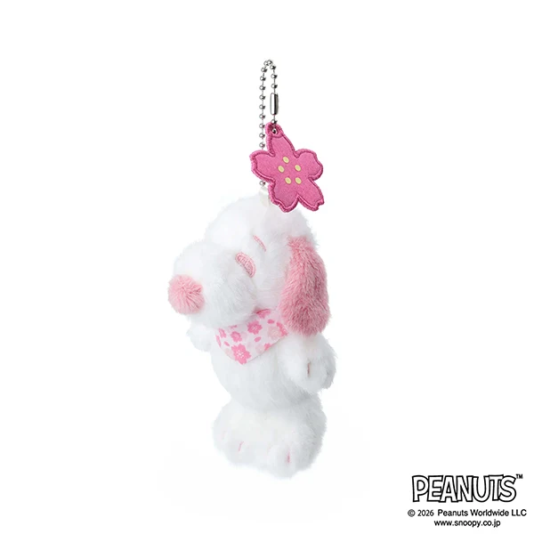 [Order Now] Peanuts Snoopy Japanese Style Plush Toy Keychain - Cherry Blossom / Matcha