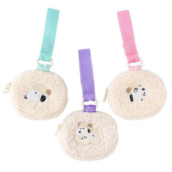 【訂貨】Snoopy 史努比 2027 羊年生肖系列 - 圓形 綿羊 散銀包 收納袋