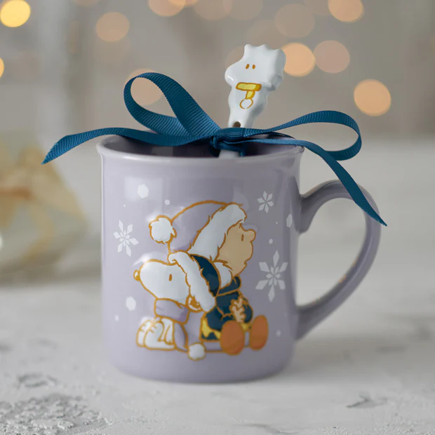 【訂貨】USJ PEANUTS Snowy Sparkles Snoopy 史努比聖誕系列 - 杯連匙羹
