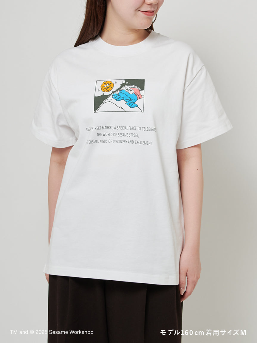 Sesame Street Market Comic Art Tshirt - Cookie Monster