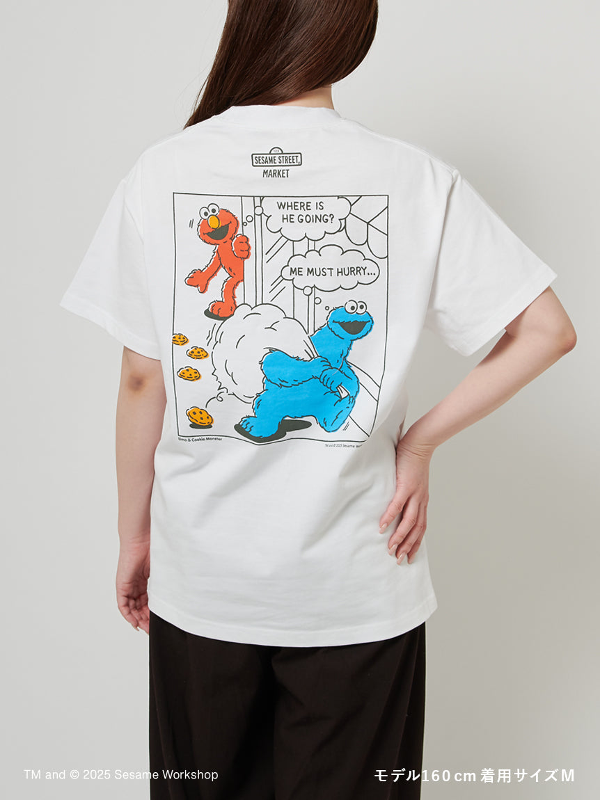 Sesame Street Market Comic Art Tshirt - Cookie Monster