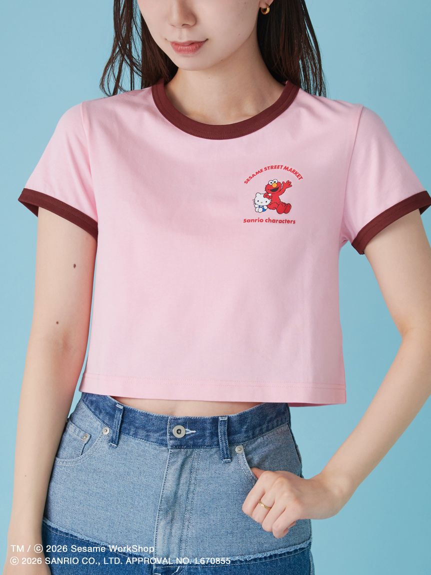 【預訂｜7月底】Sesame Street Market x Sanrio - Tshirt Elmo Cookie Monster Oscar Big Bird