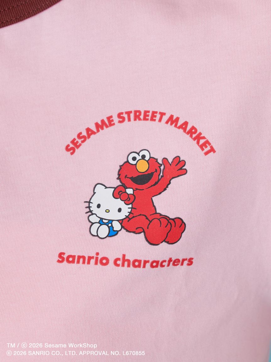 【預訂｜7月底】Sesame Street Market x Sanrio - Tshirt Elmo Cookie Monster Oscar Big Bird