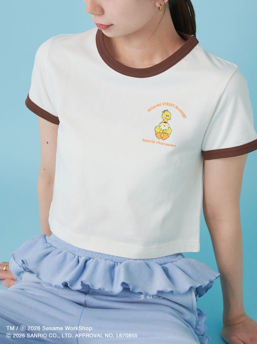 【預訂｜7月底】Sesame Street Market x Sanrio - Tshirt Elmo Cookie Monster Oscar Big Bird