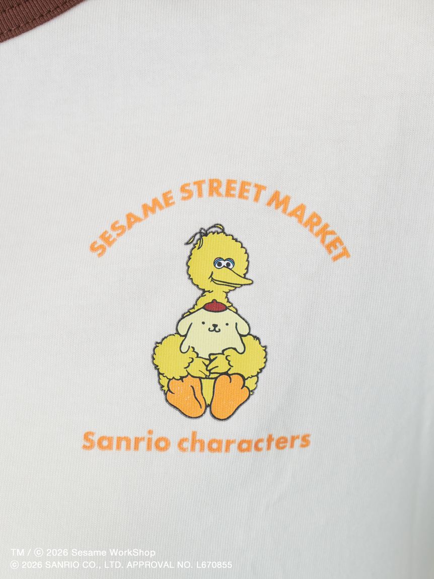 【預訂｜7月底】Sesame Street Market x Sanrio - Tshirt Elmo Cookie Monster Oscar Big Bird