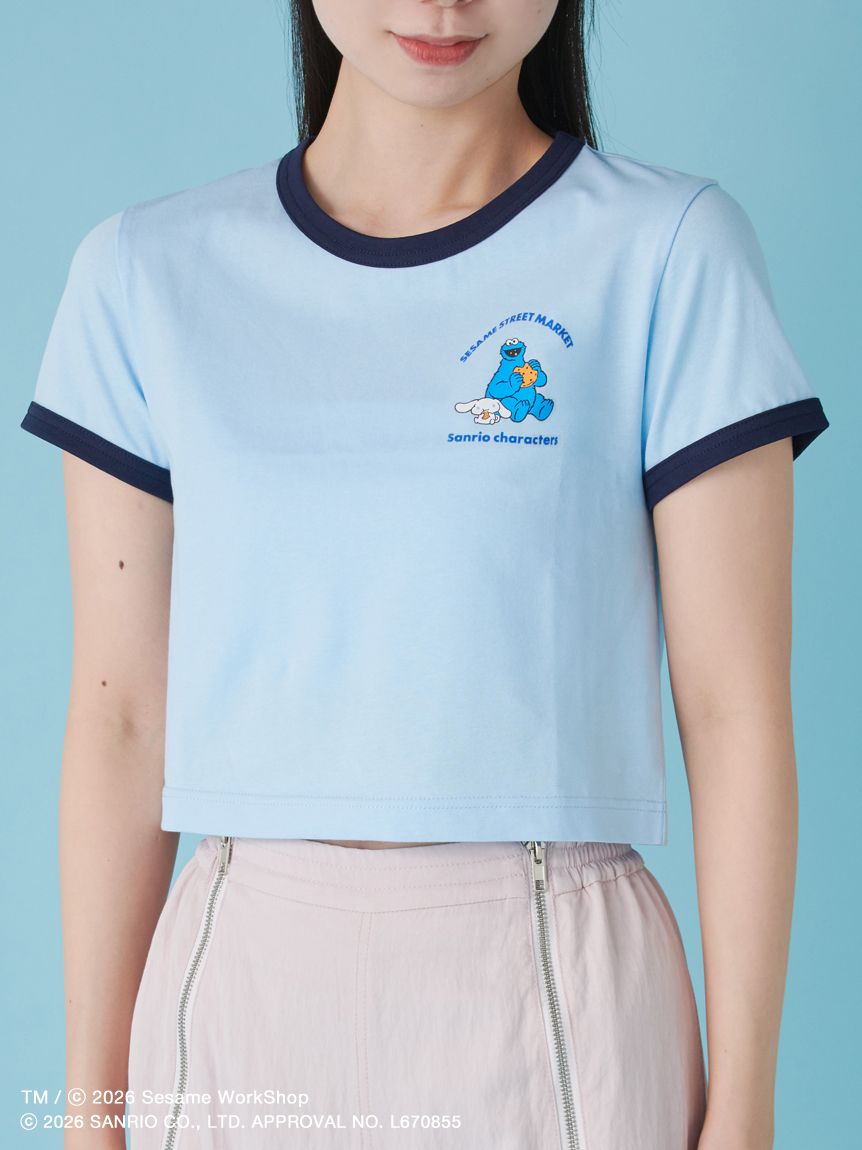 【預訂｜7月底】Sesame Street Market x Sanrio - Tshirt Elmo Cookie Monster Oscar Big Bird