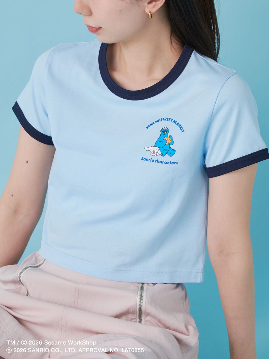 【預訂｜7月底】Sesame Street Market x Sanrio - Tshirt Elmo Cookie Monster Oscar Big Bird