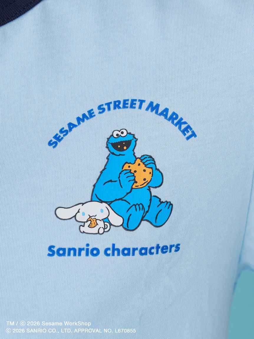 【預訂｜7月底】Sesame Street Market x Sanrio - Tshirt Elmo Cookie Monster Oscar Big Bird