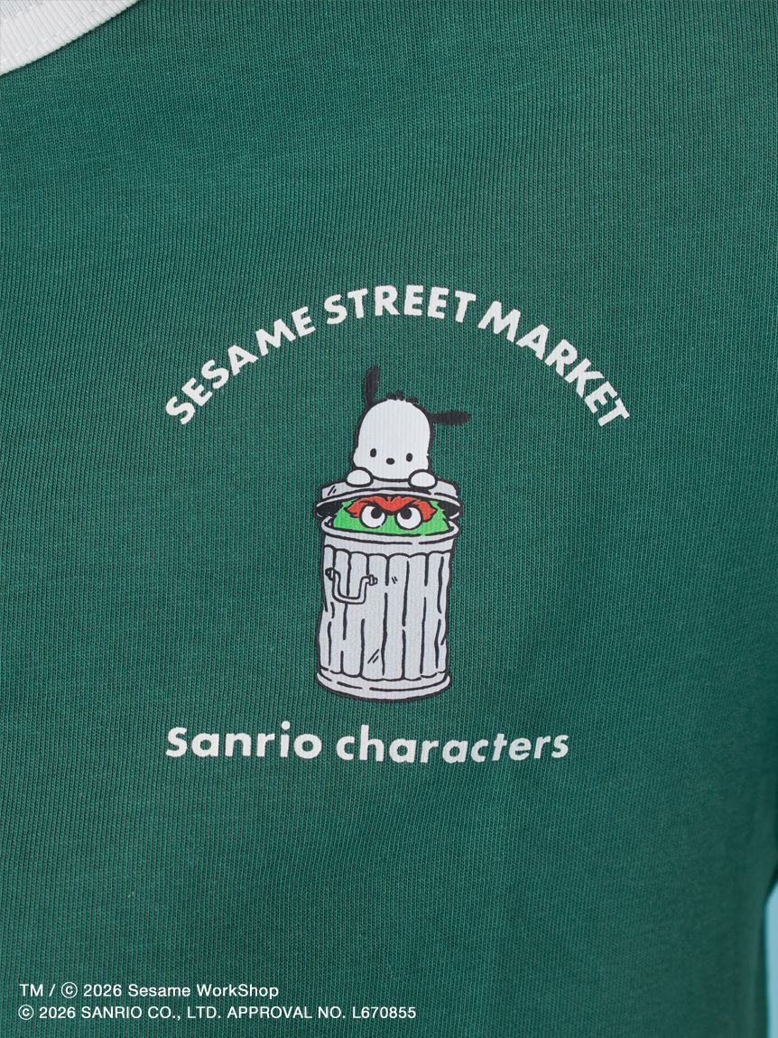 【預訂｜7月底】Sesame Street Market x Sanrio - Tshirt Elmo Cookie Monster Oscar Big Bird