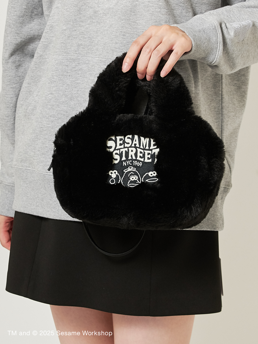 【訂貨】Sesame Street Market BOO! FRIENDS - 毛毛斜揹袋 單肩包