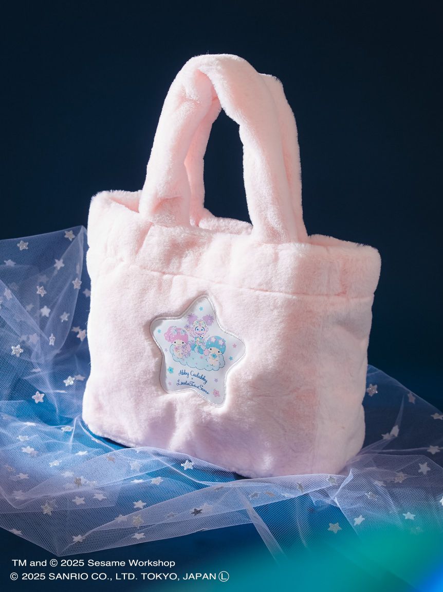 【訂貨】Sesame Street Market Abby x Little Twin Stars - 毛毛手提袋（兩色可選）