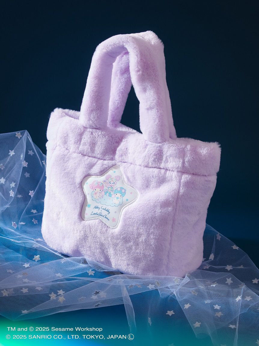 【訂貨】Sesame Street Market Abby x Little Twin Stars - 毛毛手提袋（兩色可選）