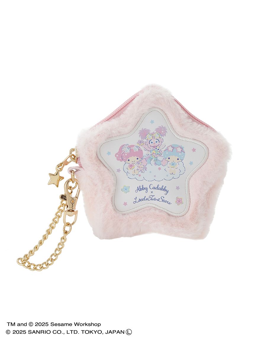 【訂貨】Sesame Street Market Abby x Little Twin Stars - 星型毛毛袋掛飾