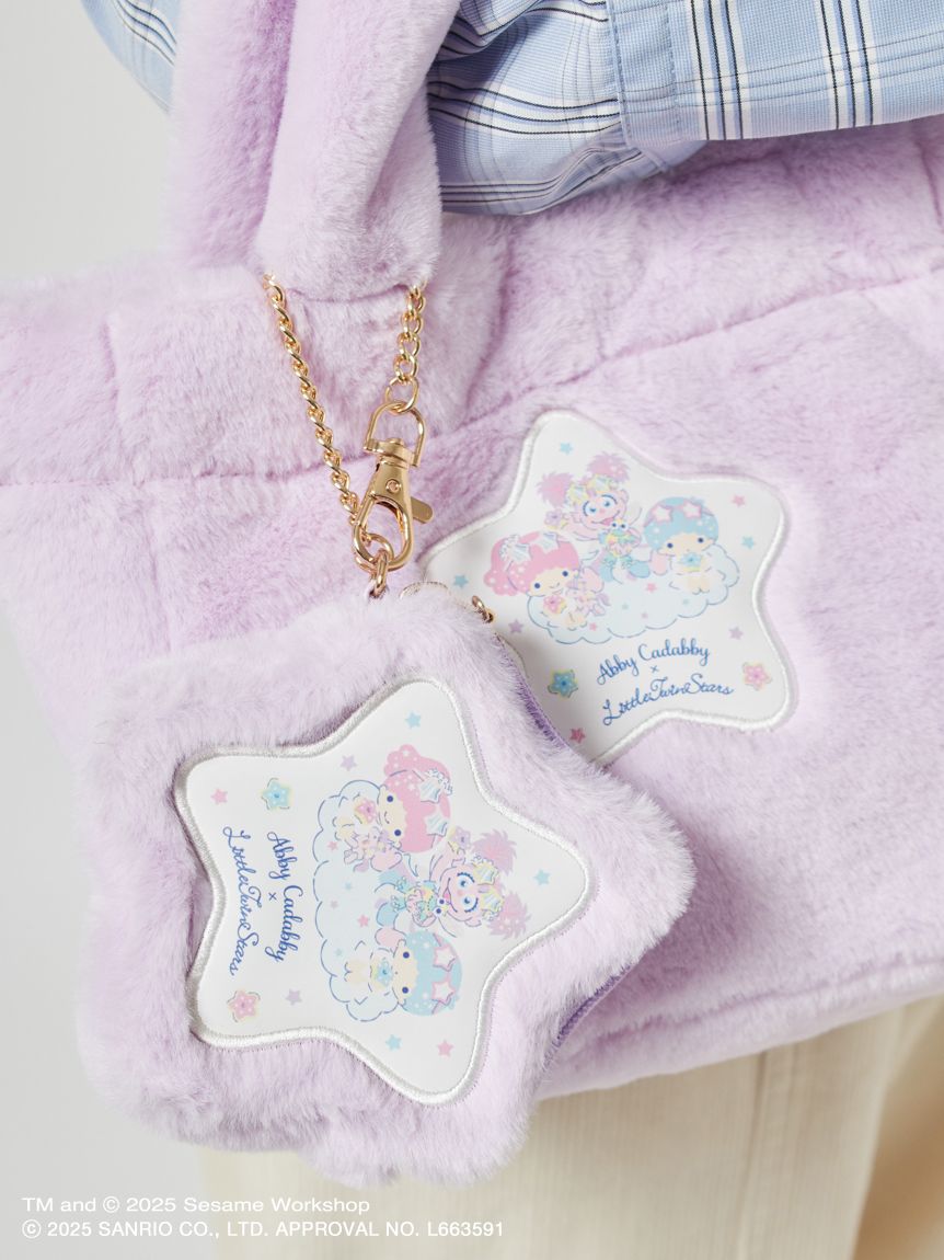 【訂貨】Sesame Street Market Abby x Little Twin Stars - 星型毛毛袋掛飾