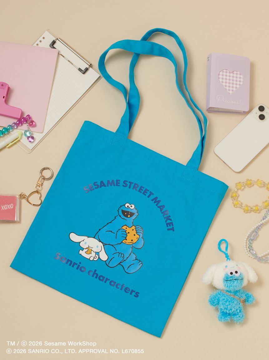 【預訂｜7月底】Sesame Street Market x Sanrio - 布袋 Elmo Cookie Monster Oscar Big Bird