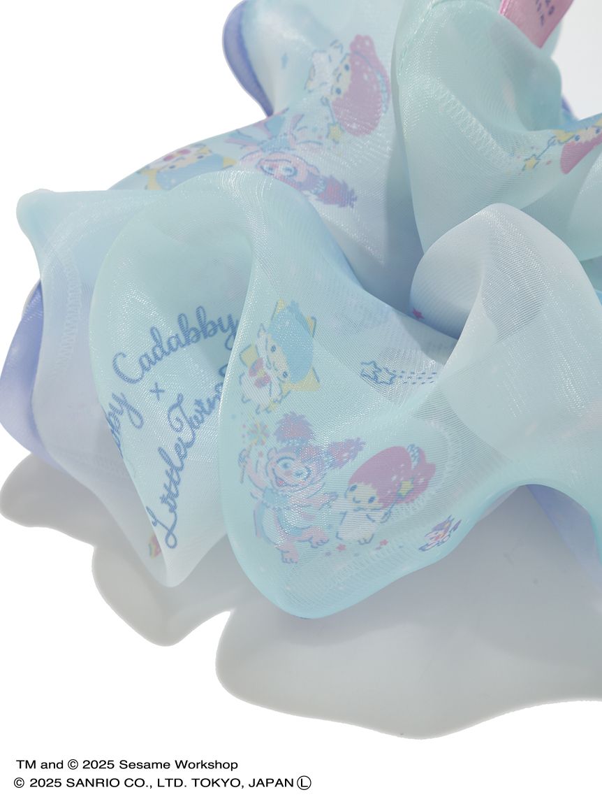 【訂貨】Sesame Street Market Abby x Little Twin Stars - 透紗印花髮圈