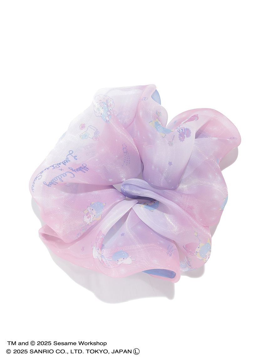 【訂貨】Sesame Street Market Abby x Little Twin Stars - 透紗印花髮圈