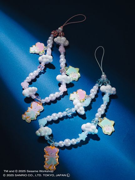 【訂貨】Sesame Street Market Abby x Little Twin Stars - 串珠掛繩 手機吊繩 電話繩