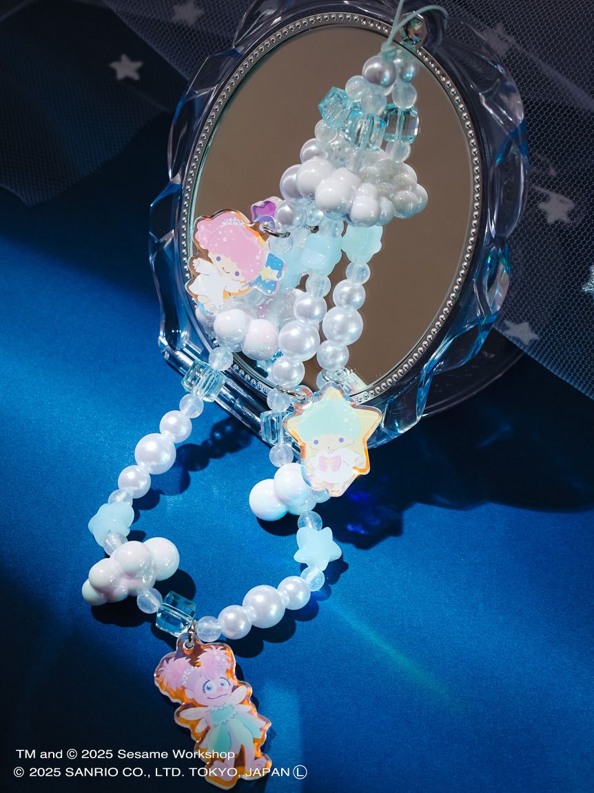 【訂貨】Sesame Street Market Abby x Little Twin Stars - 串珠掛繩 手機吊繩 電話繩