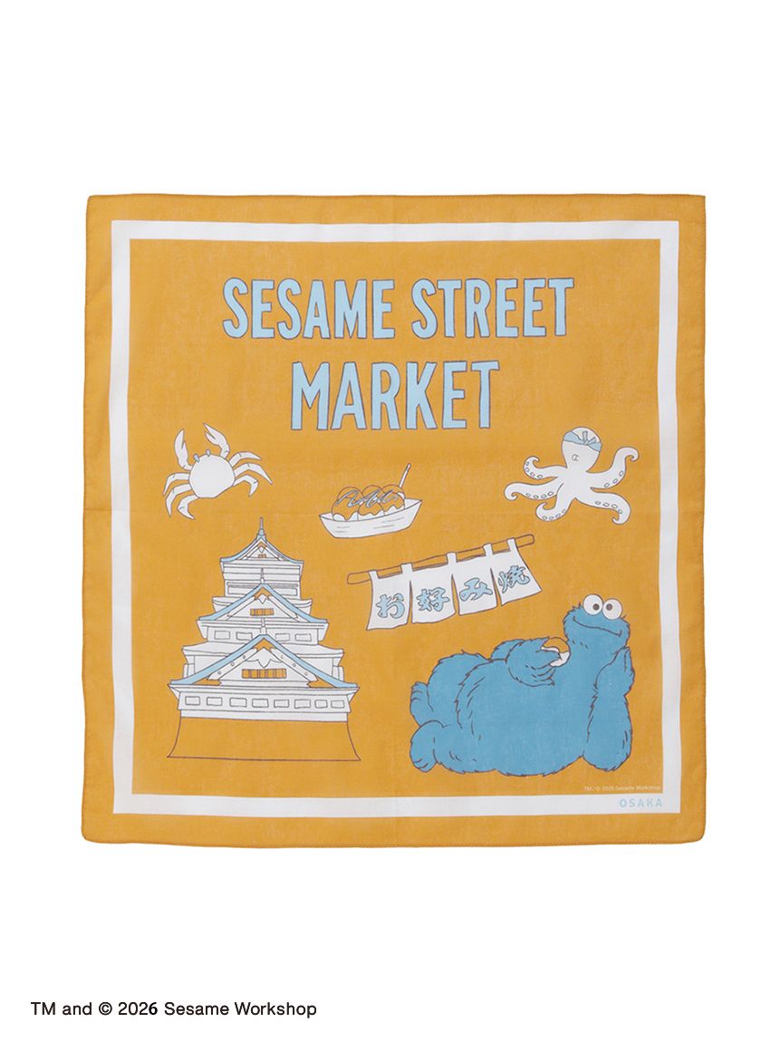 【訂貨】Sesame Street Market Nippon Japanese Style Souvenirs 芝麻街日式系列 - 方布巾