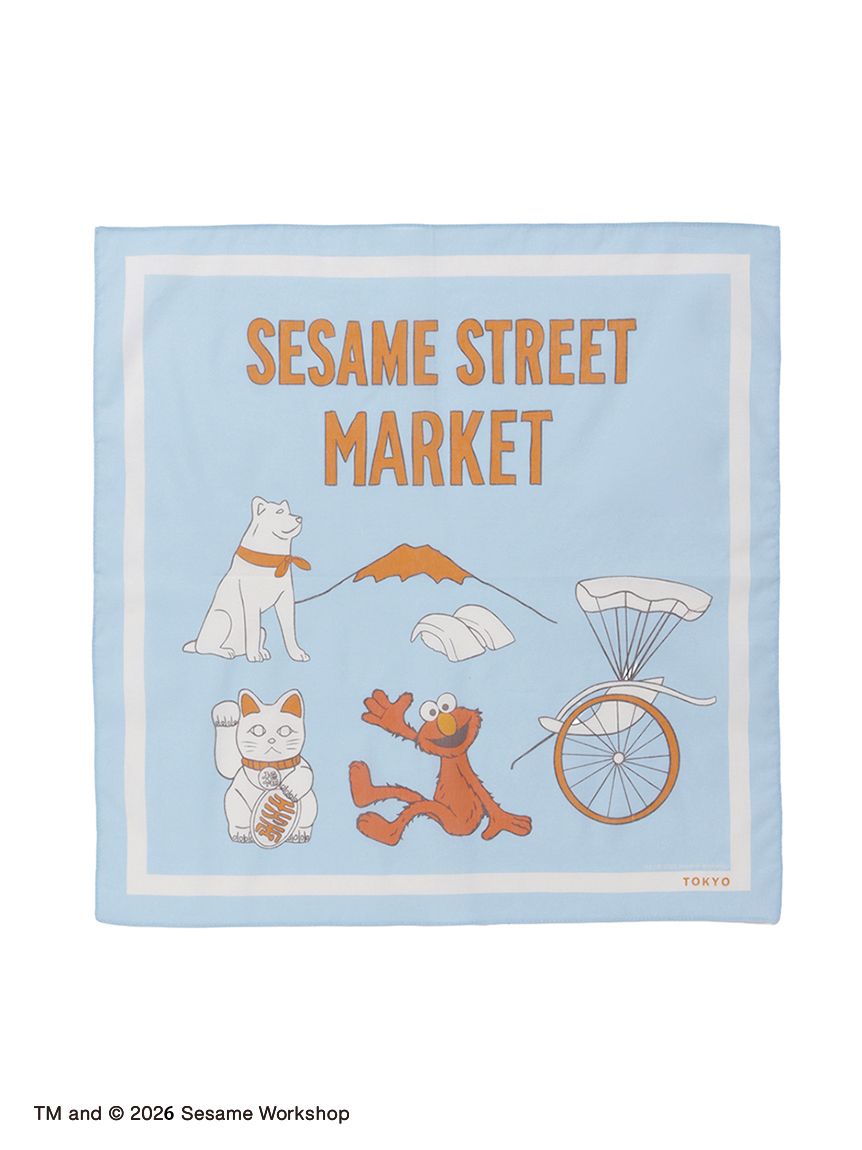 【訂貨】Sesame Street Market Nippon Japanese Style Souvenirs 芝麻街日式系列 - 方布巾