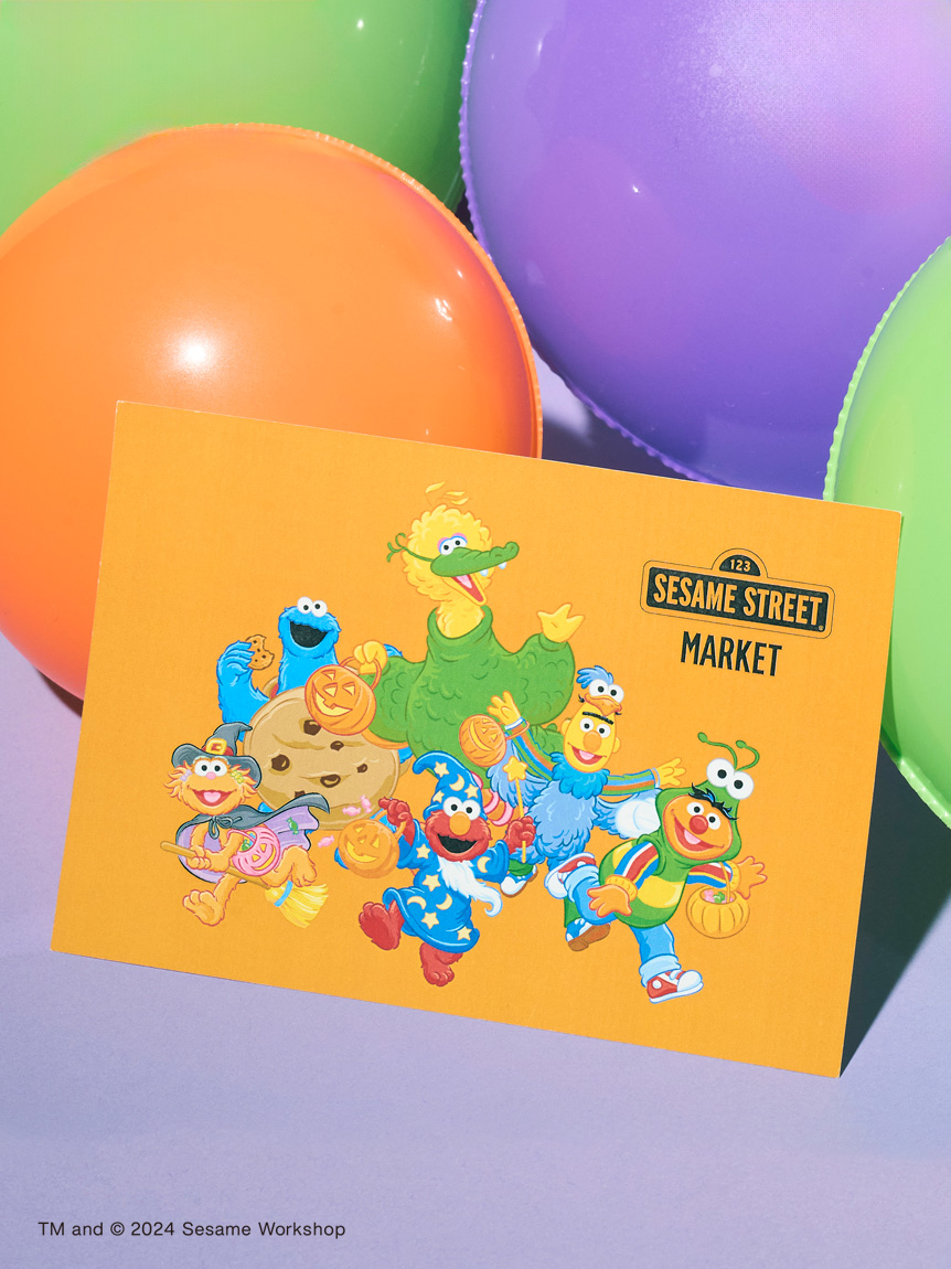 【訂貨】Sesame Street Market HALLOWEEN NO TRICKS, JUST TREATS 魔法師系列 - 明信片