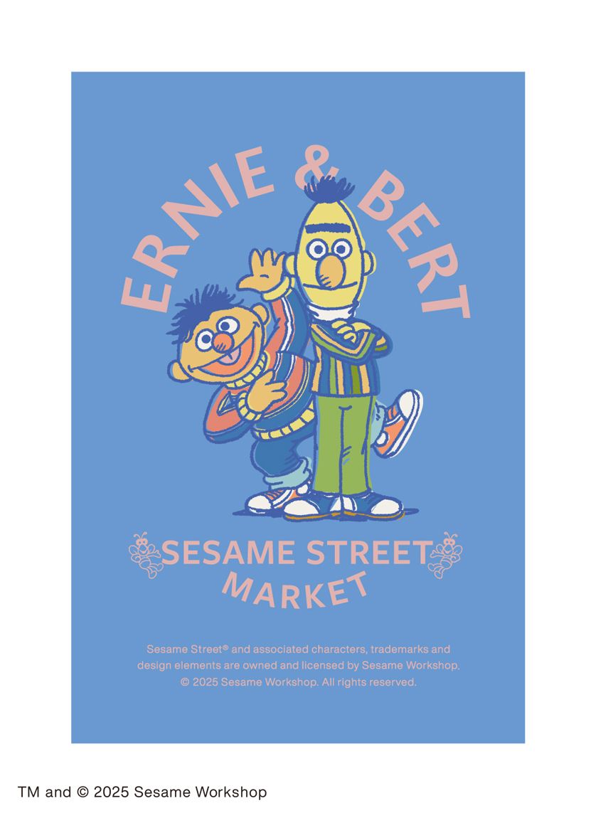Sesame Street Market Hoppin' Spring - 明信片 Ernie & Bert