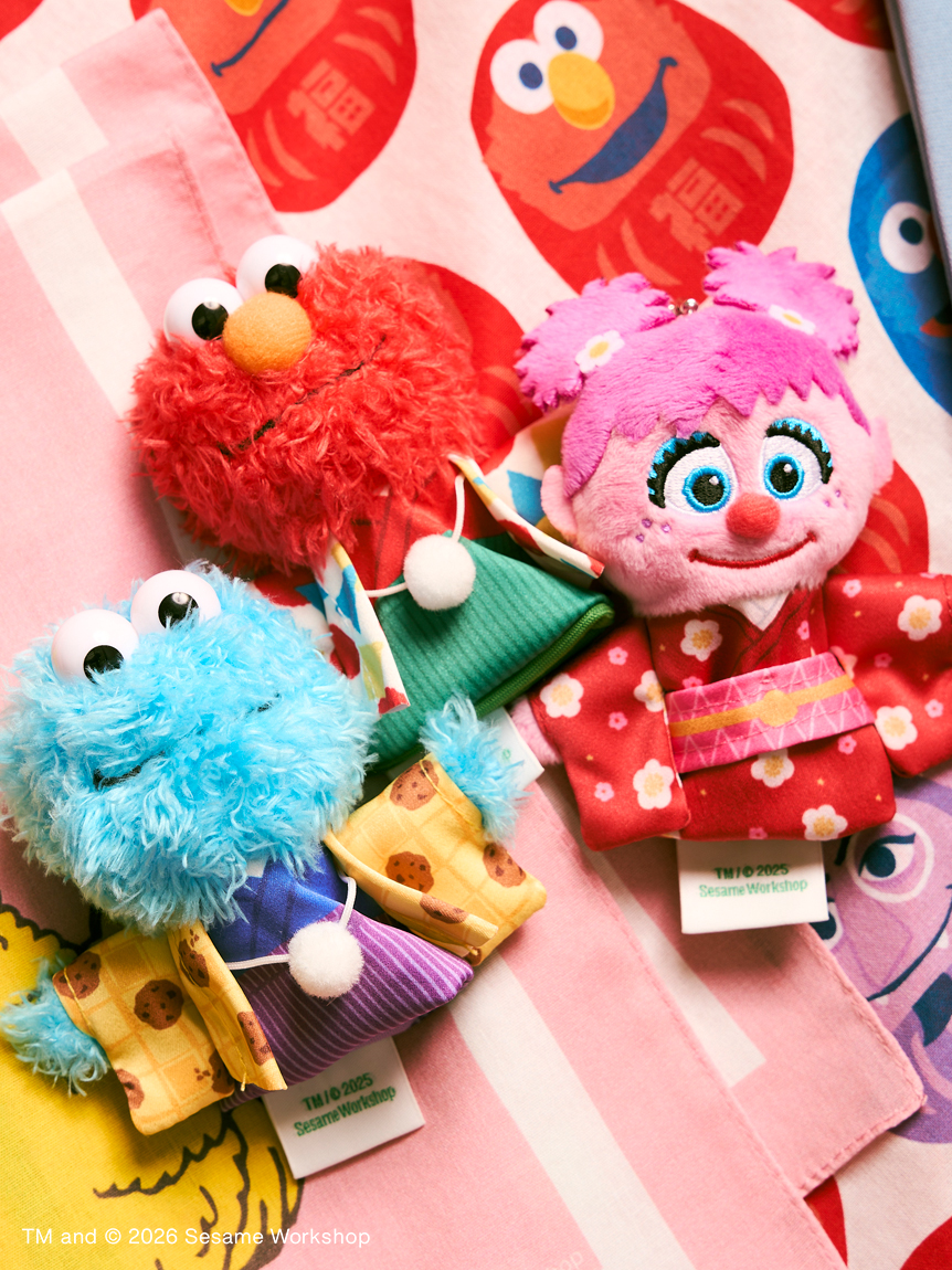 【訂貨】Sesame Street Market Nippon Japanese Style Souvenirs 芝麻街日式系列 - 和服公仔掛飾