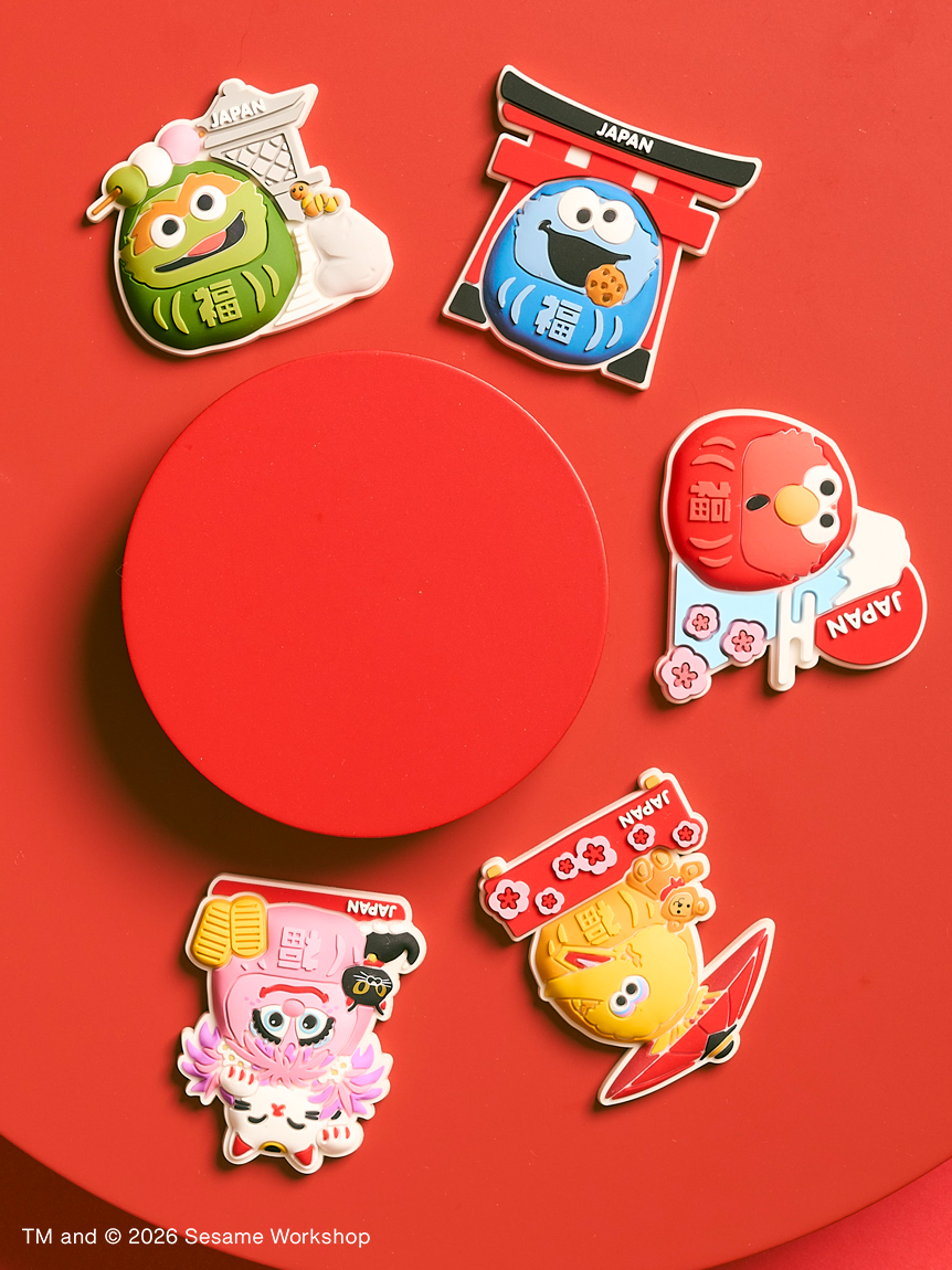 【訂貨】Sesame Street Market Nippon Japanese Style Souvenirs 芝麻街日式系列 - 磁石 磁鐵貼