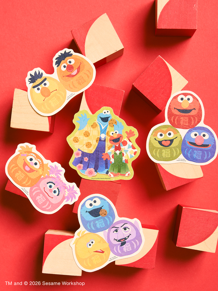 【訂貨】Sesame Street Market Nippon Japanese Style Souvenirs 日式系列 - 貼紙