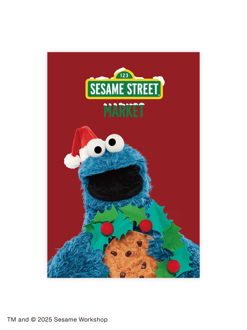 【訂貨】Sesame Street Market Cozy Holiday - 明信片 Cookie Monster