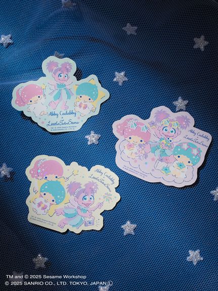 【訂貨】Sesame Street Market Abby x Little Twin Stars - Die-Cut 雷射貼紙