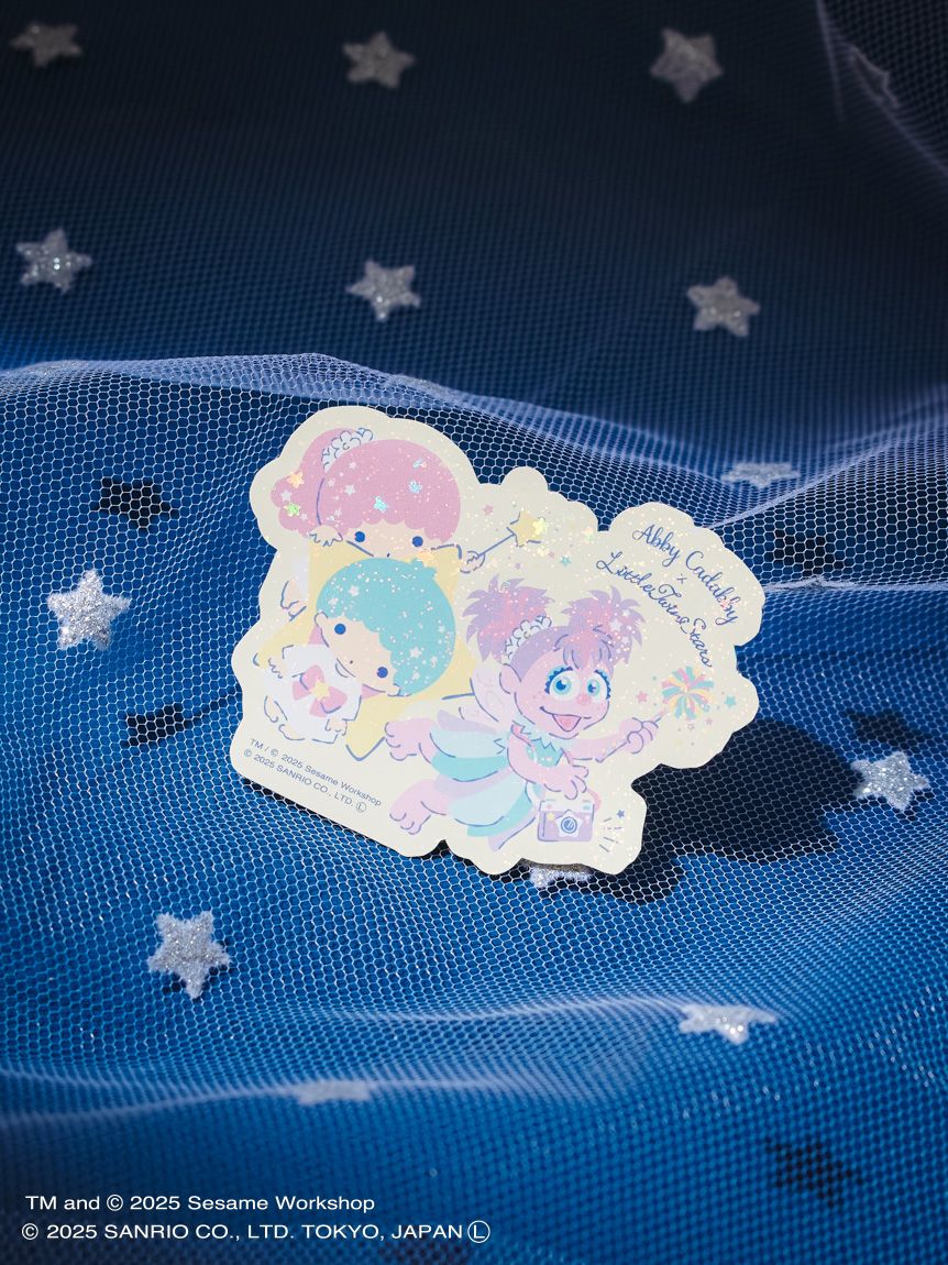 【訂貨】Sesame Street Market Abby x Little Twin Stars - Die-Cut 雷射貼紙